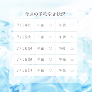 今週の予約状況 (2)